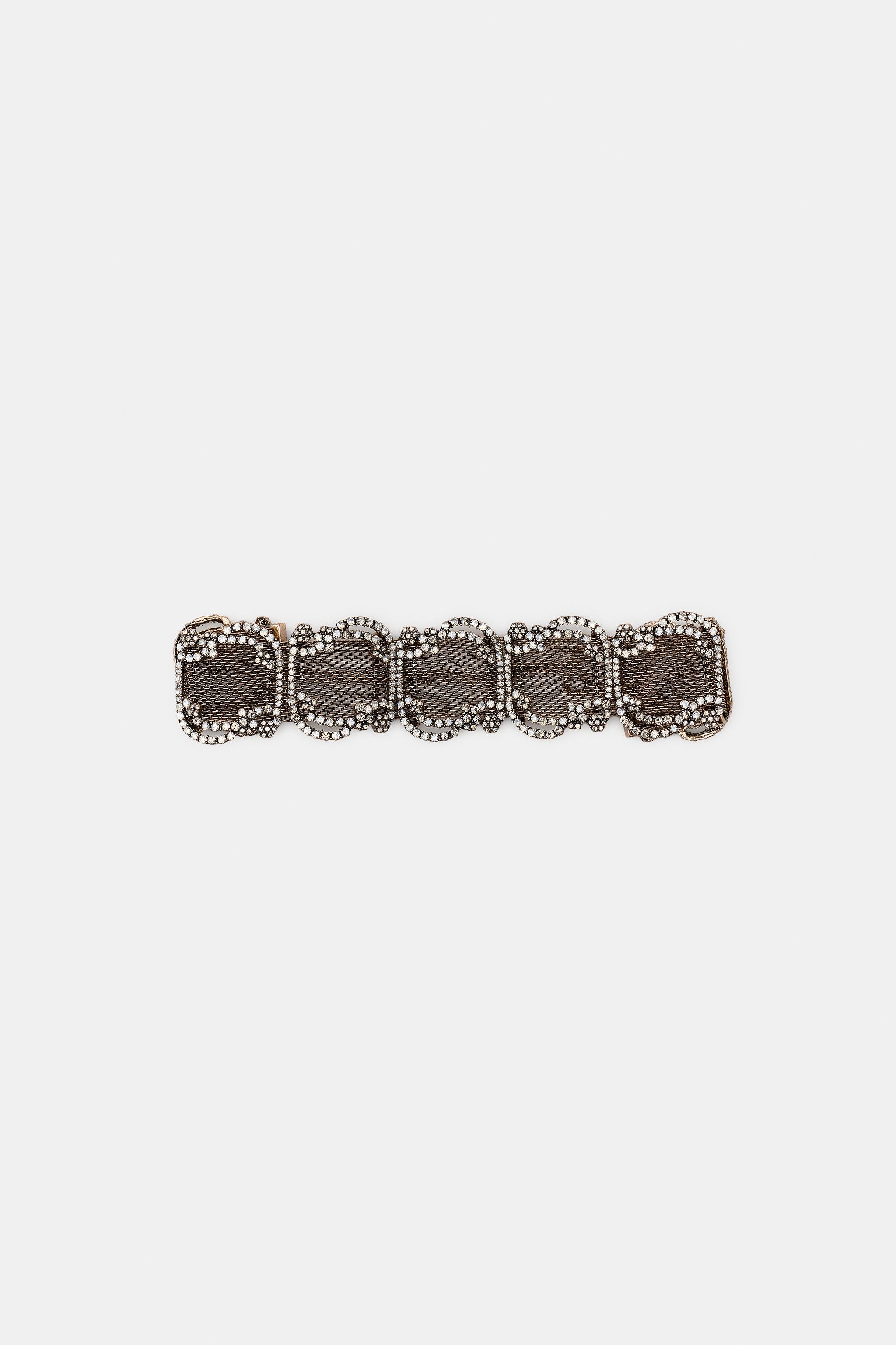 COLLIER RAS-DU-COU MAILLE À BRILLANTS